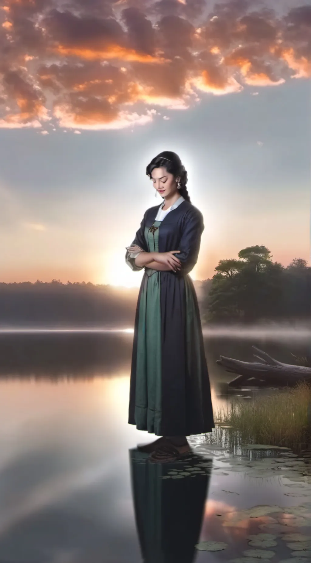 ai character: Women focus background