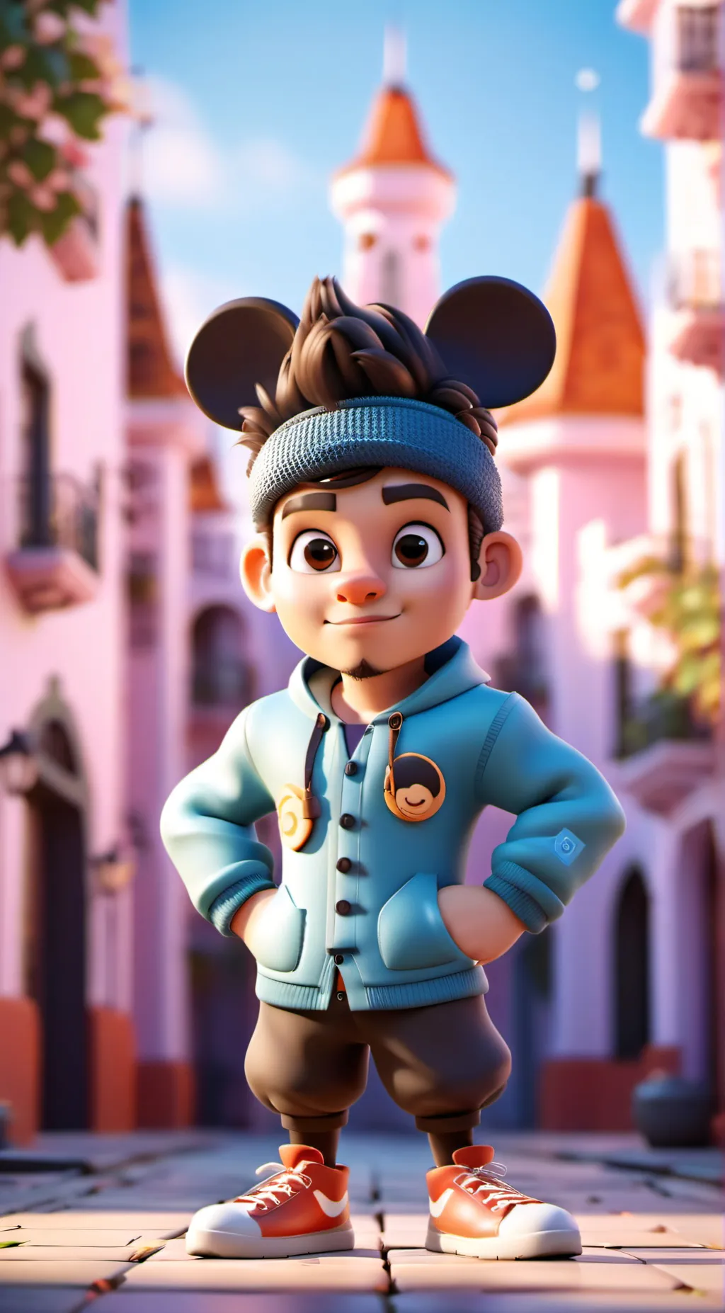 ai character: Mickey Mouse background