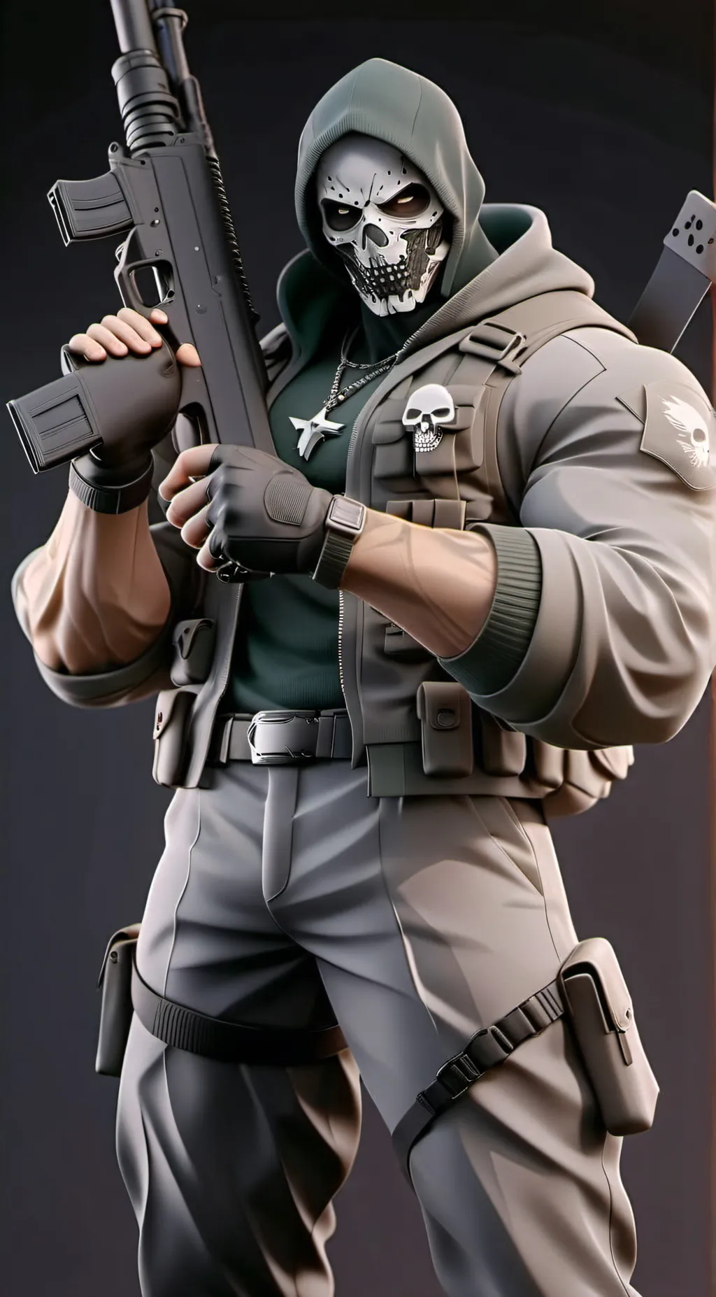 ai character: Ghost background