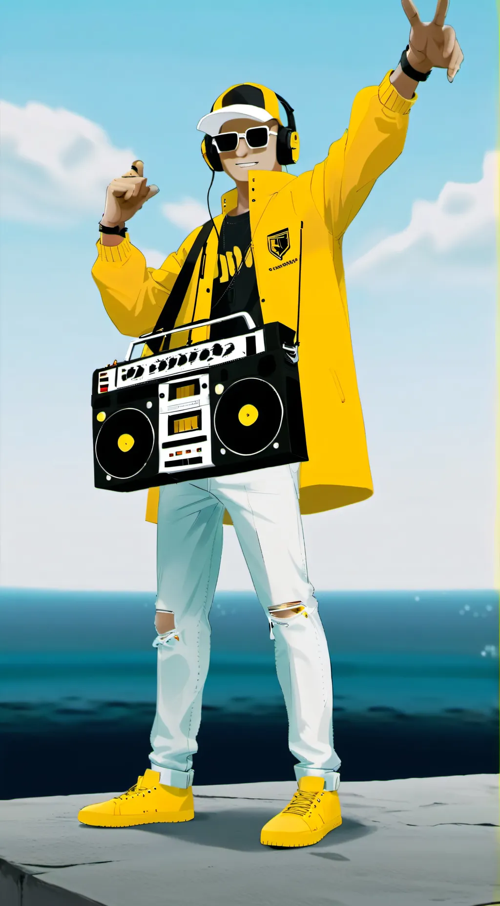 ai character: The Boombox player background