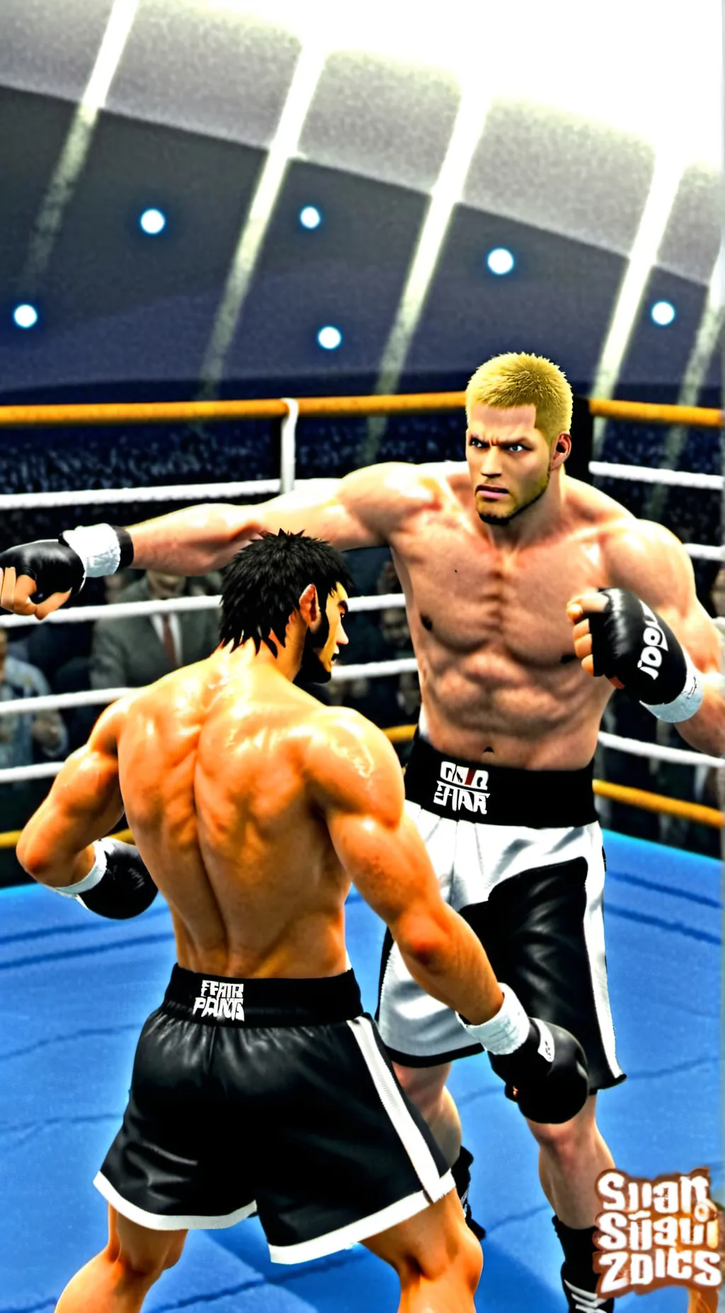 ai character: Boxing fight background