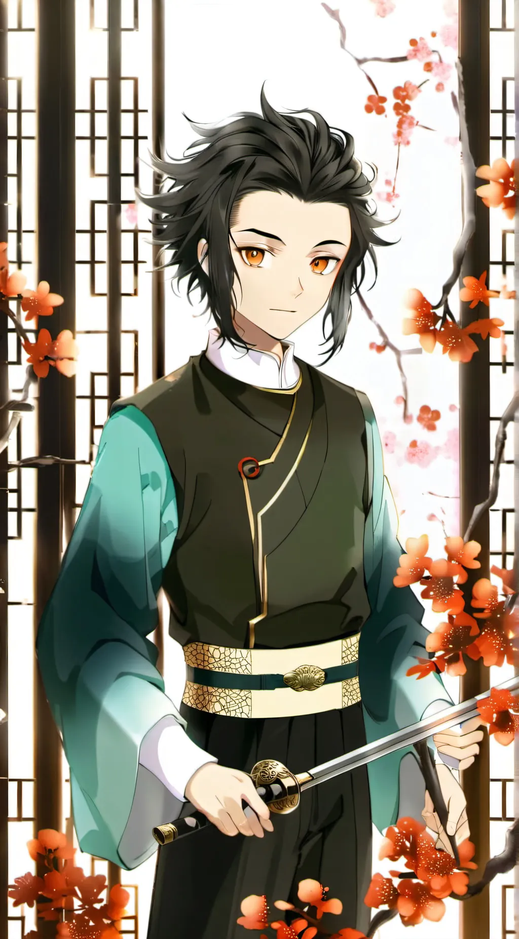 ai character: tanjiro  background