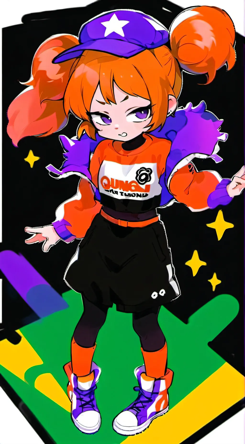 ai character: D side girlfriend background