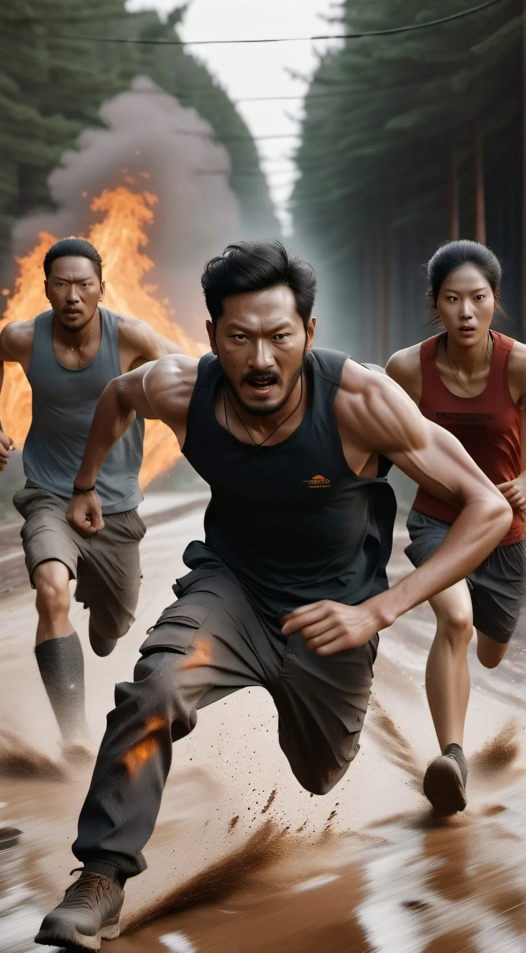 ai character: Texas chainsaw  background