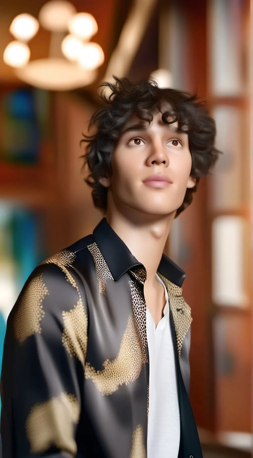 ai character: Mickey  Delon background