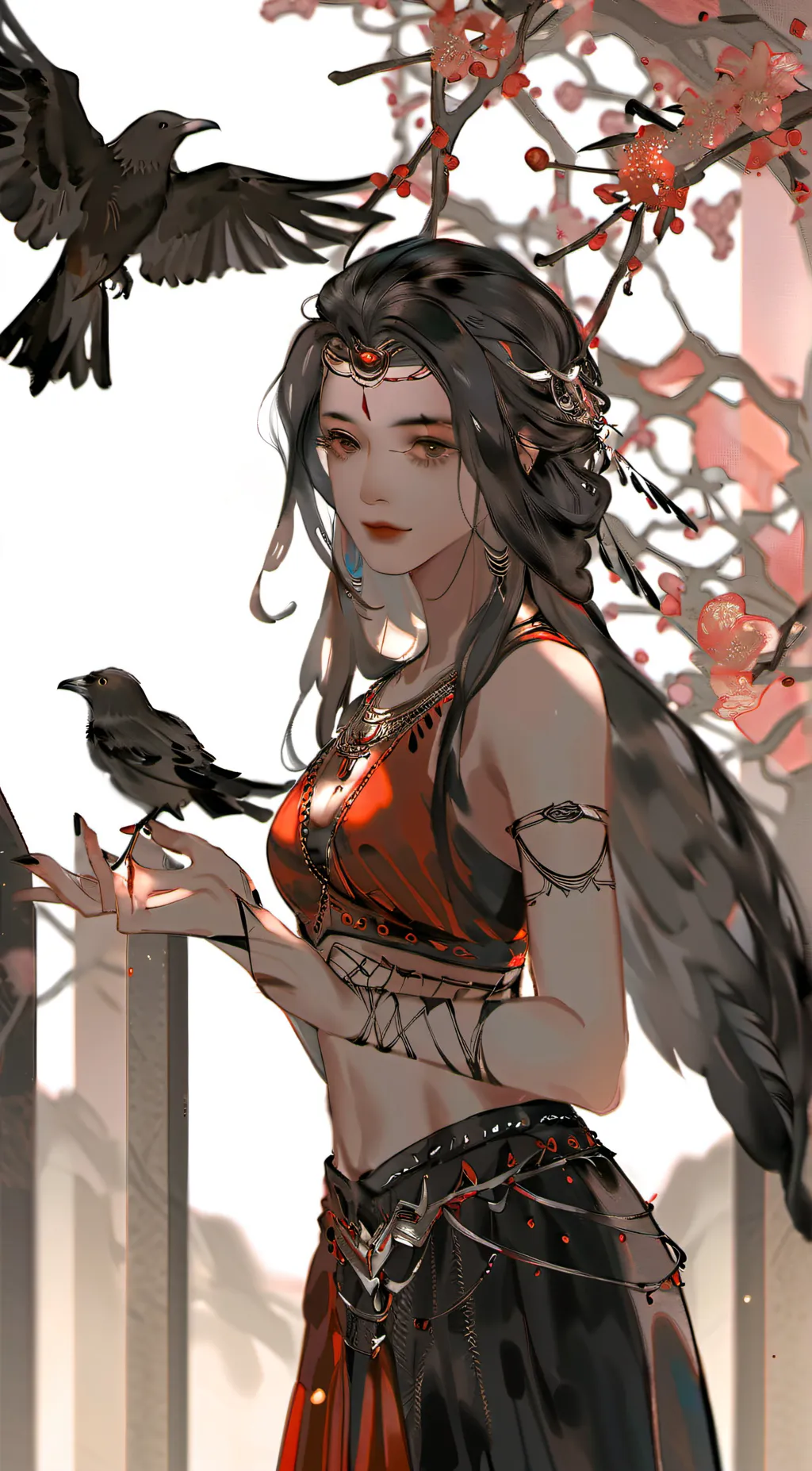 ai character: queen bird background