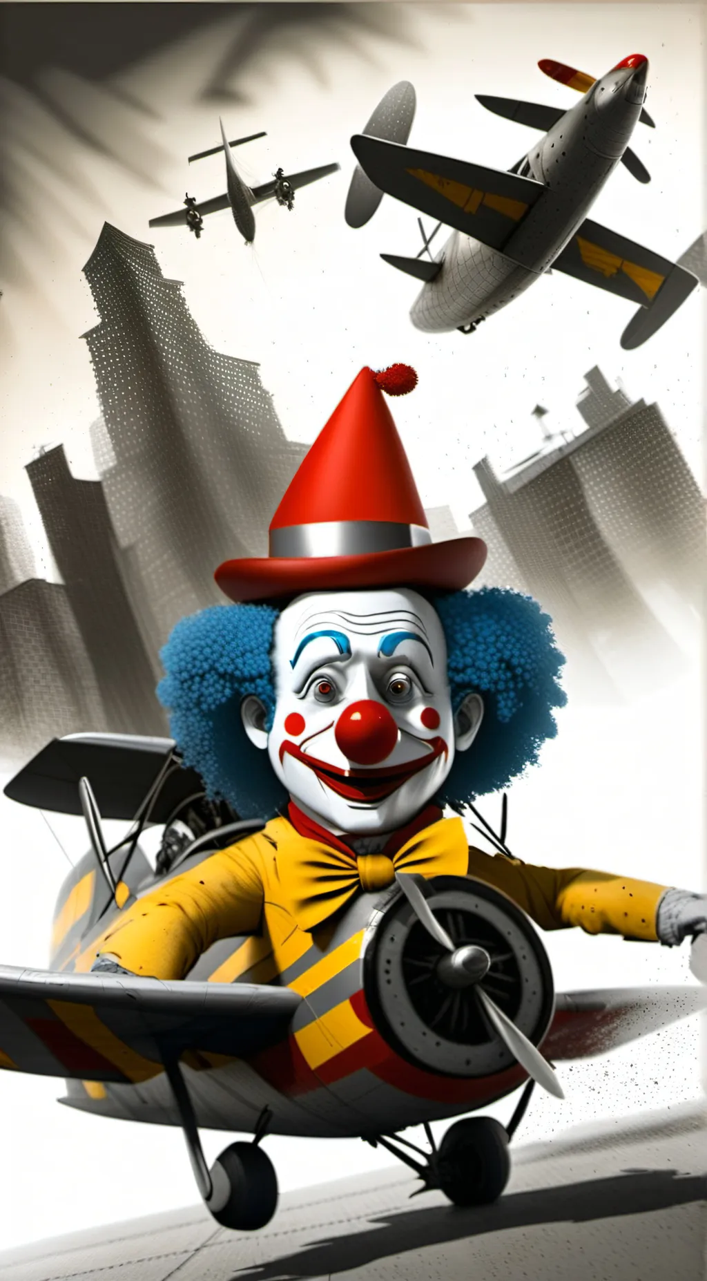 ai character: bucko the clown  background