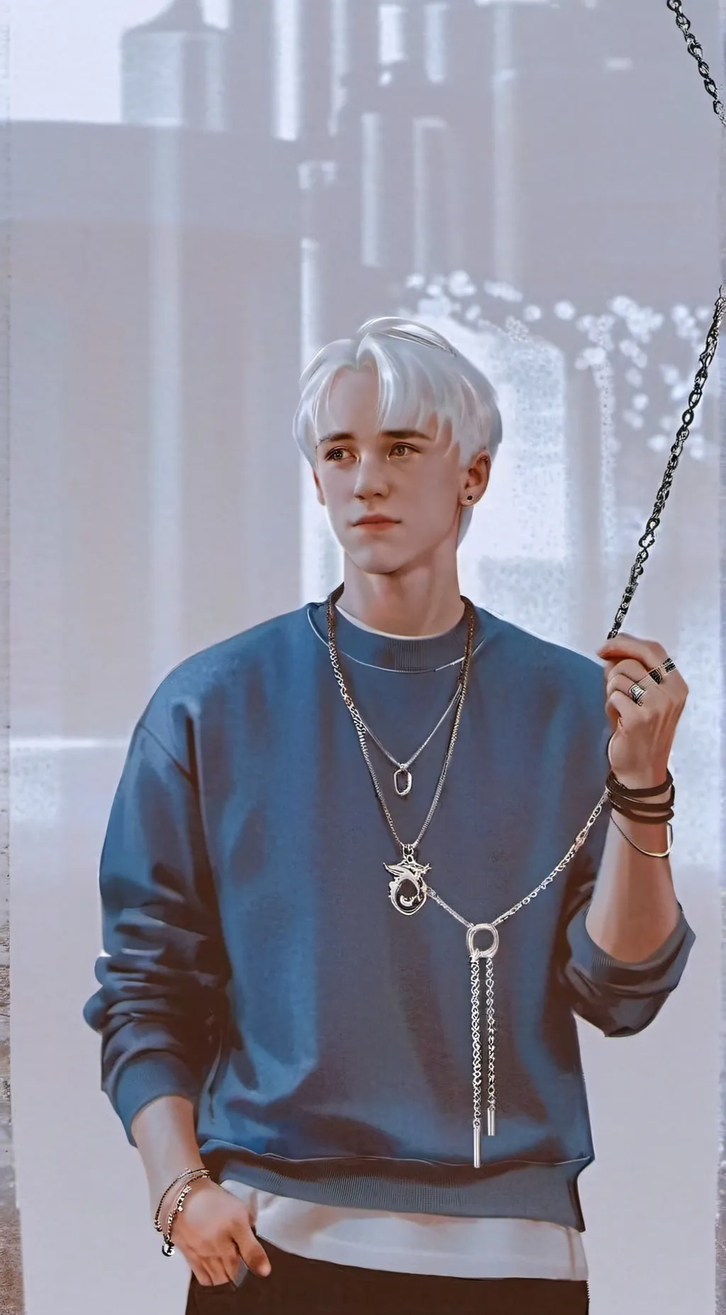 ai character: Draco malfoy  background