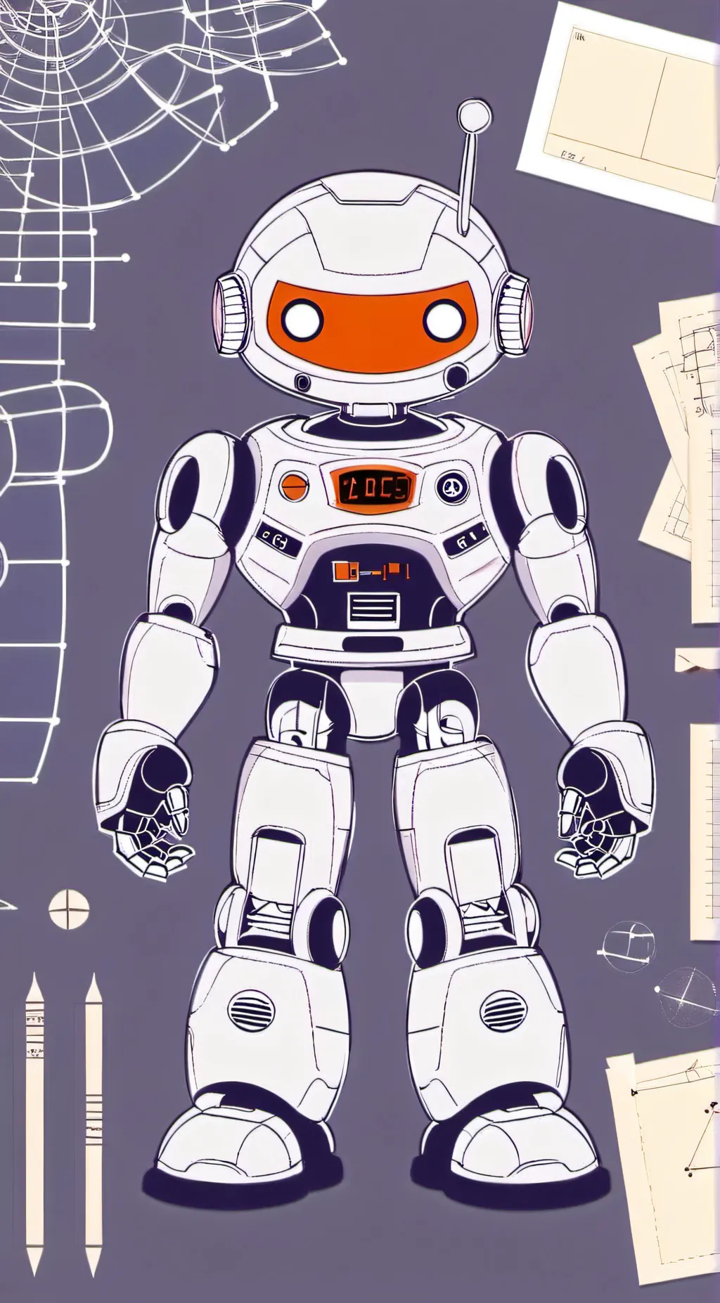 ai character: Math robot background