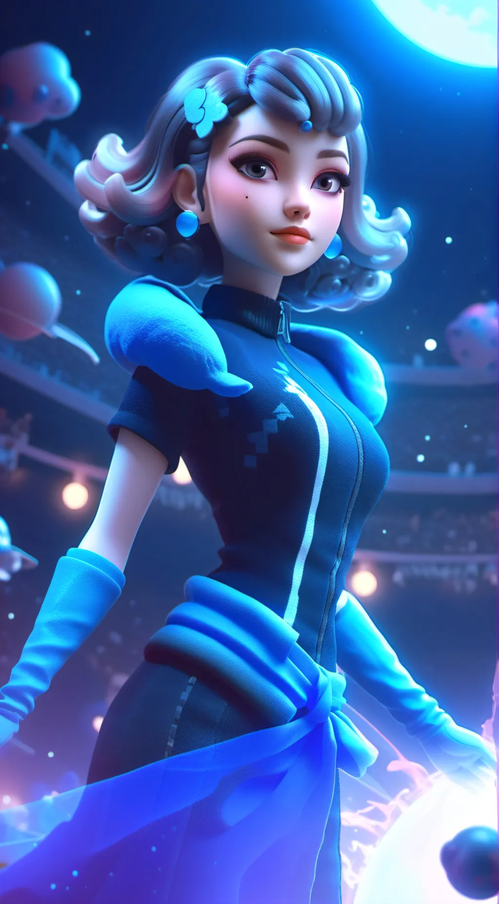 ai character: Aurora background