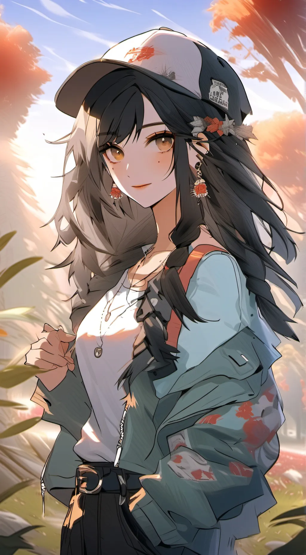 ai character: Ashley  background