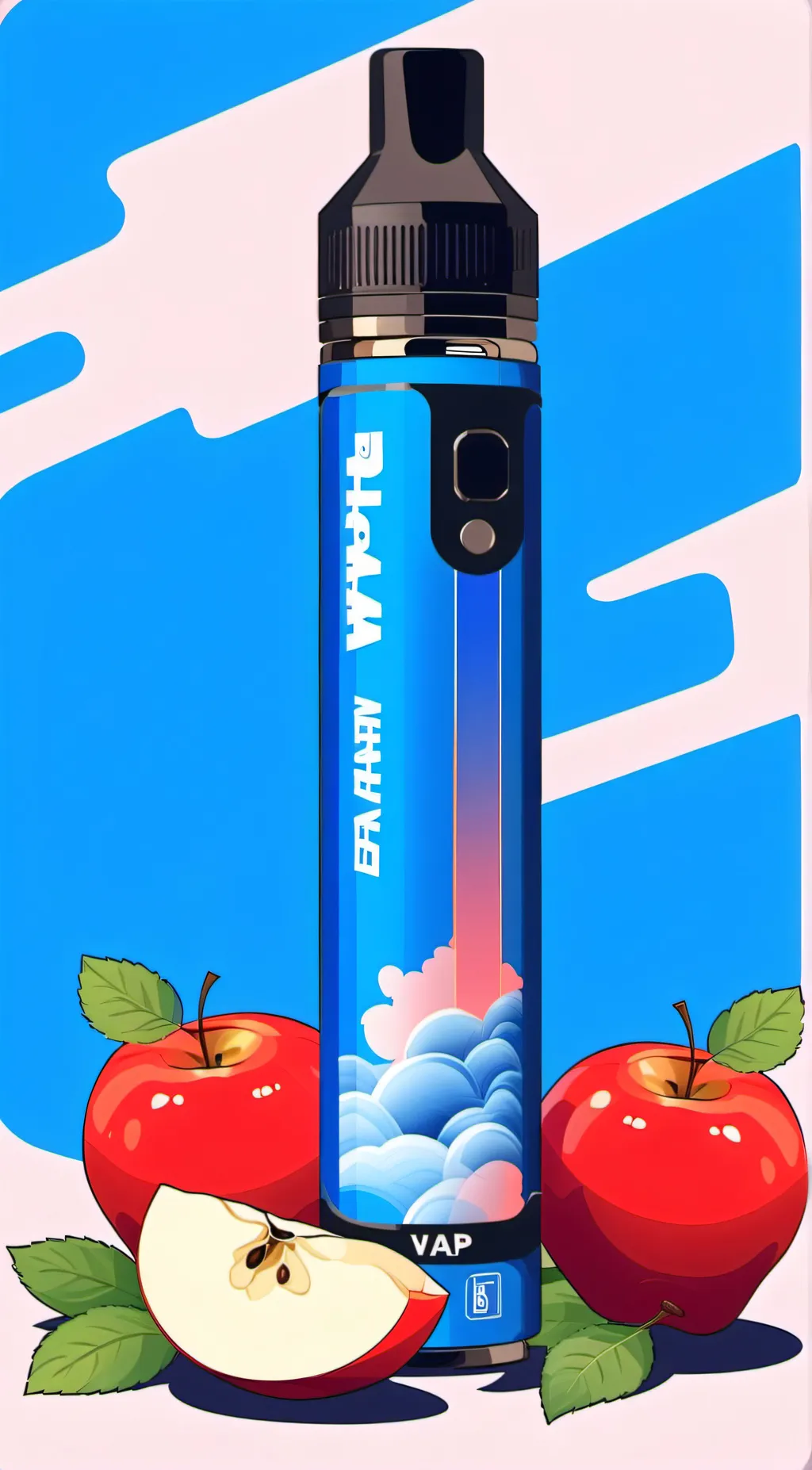 ai character: Blueberry apple background