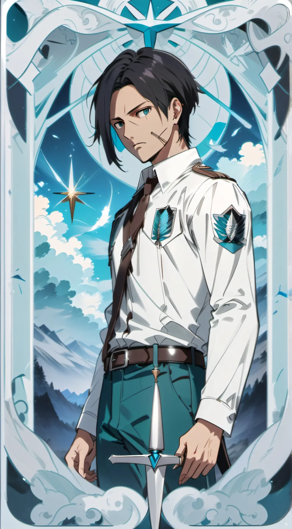 ai character: Anime world 🥲✨ background