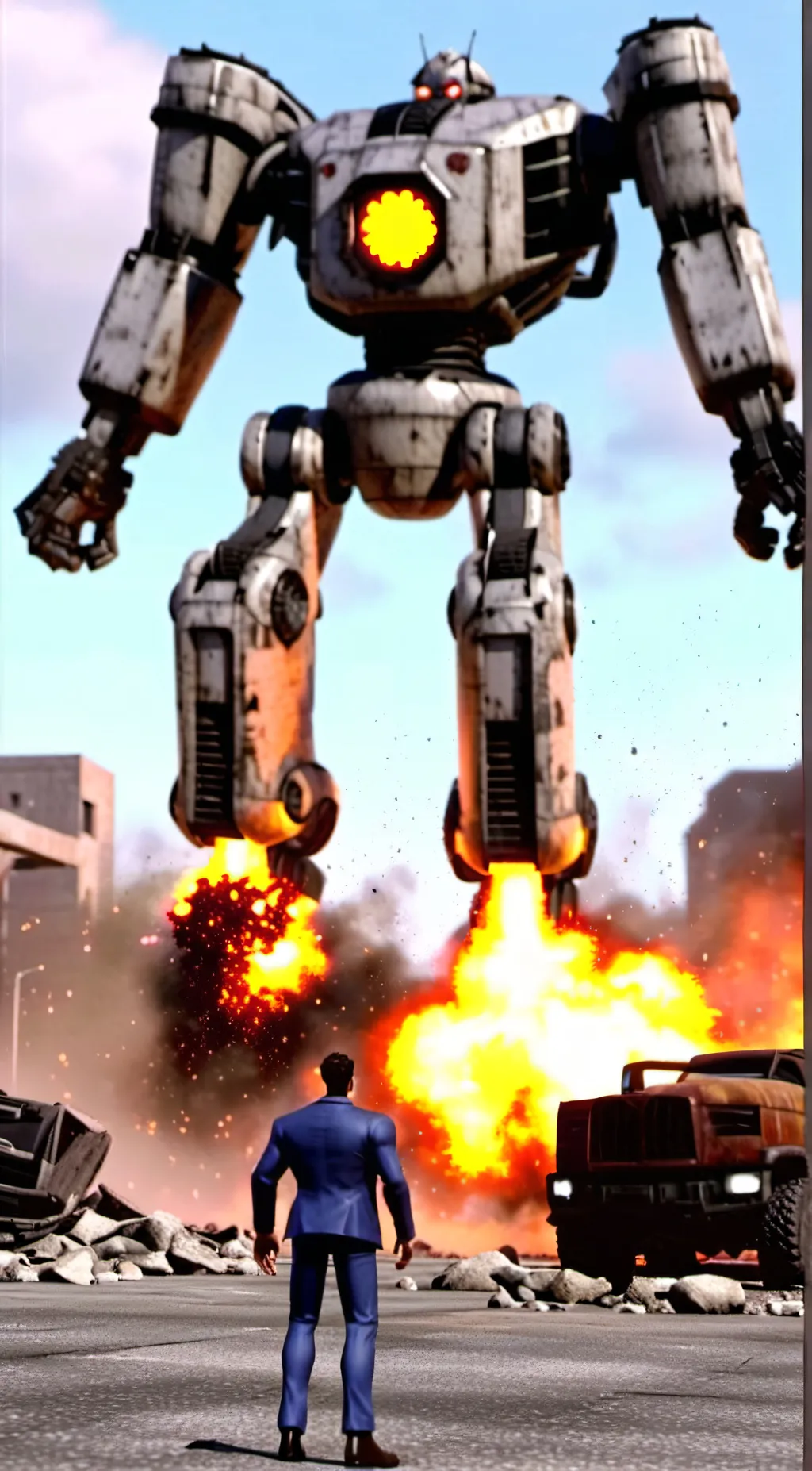 ai character: The Mecha Titan S1 background