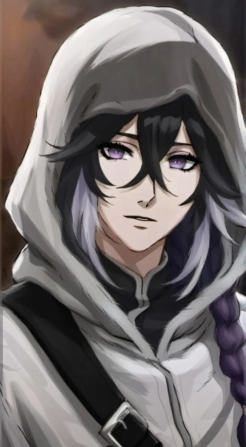 ai character: Gregory Violet background