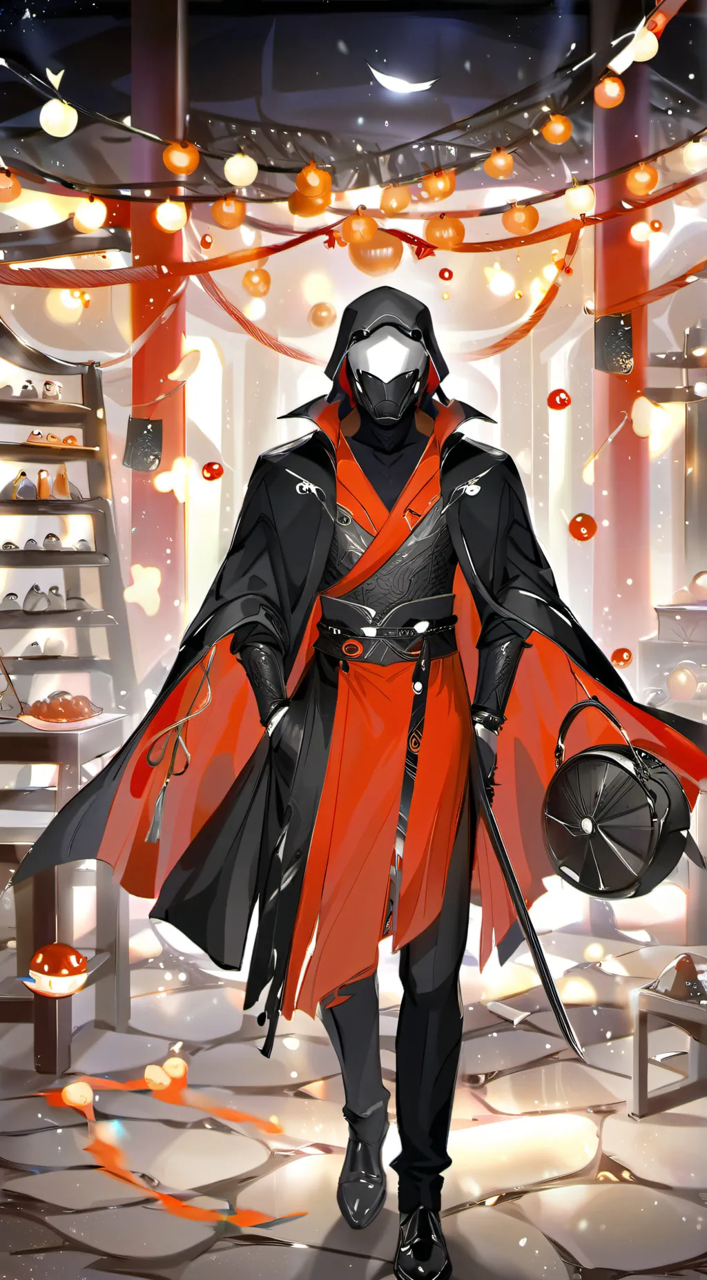 ai character: Black among us background