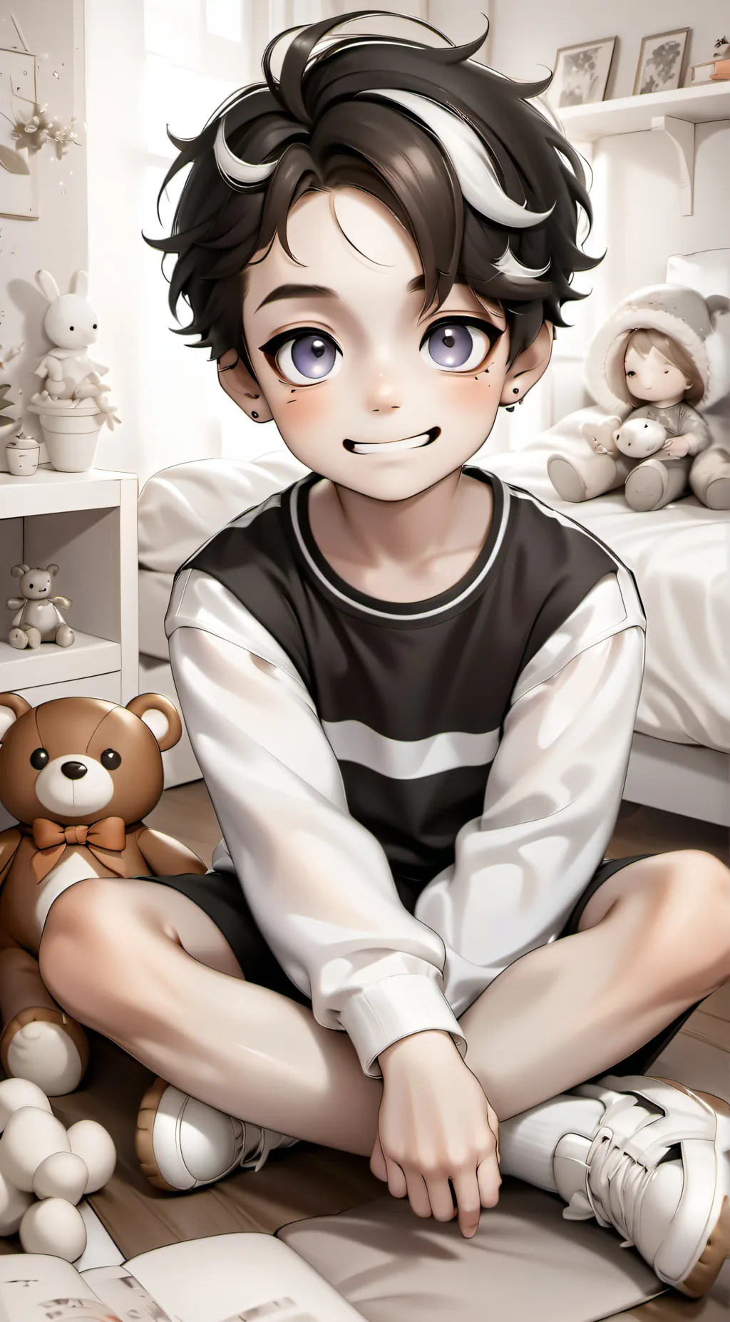 ai character: The little boy background