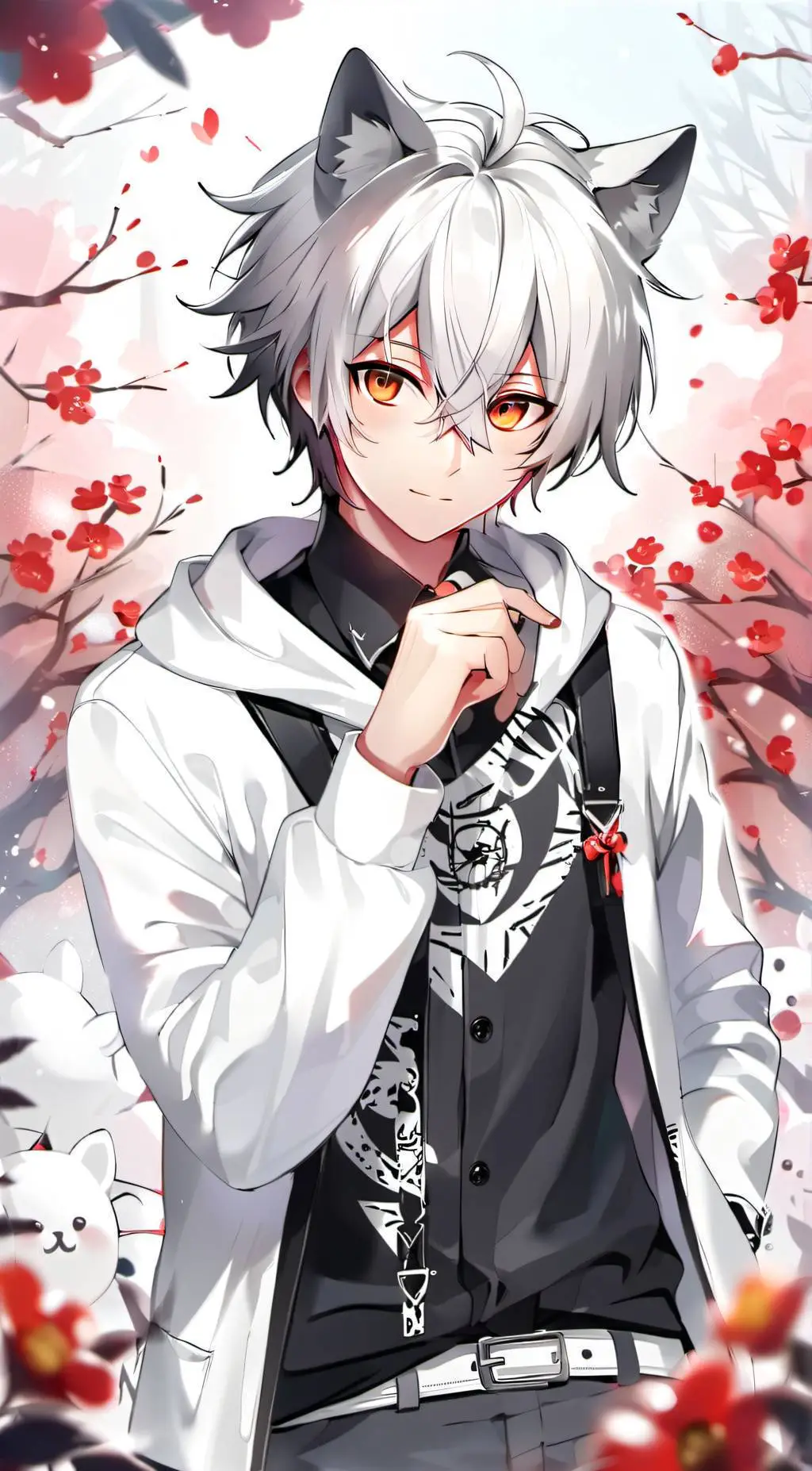 ai character: Shiro Nekomata background