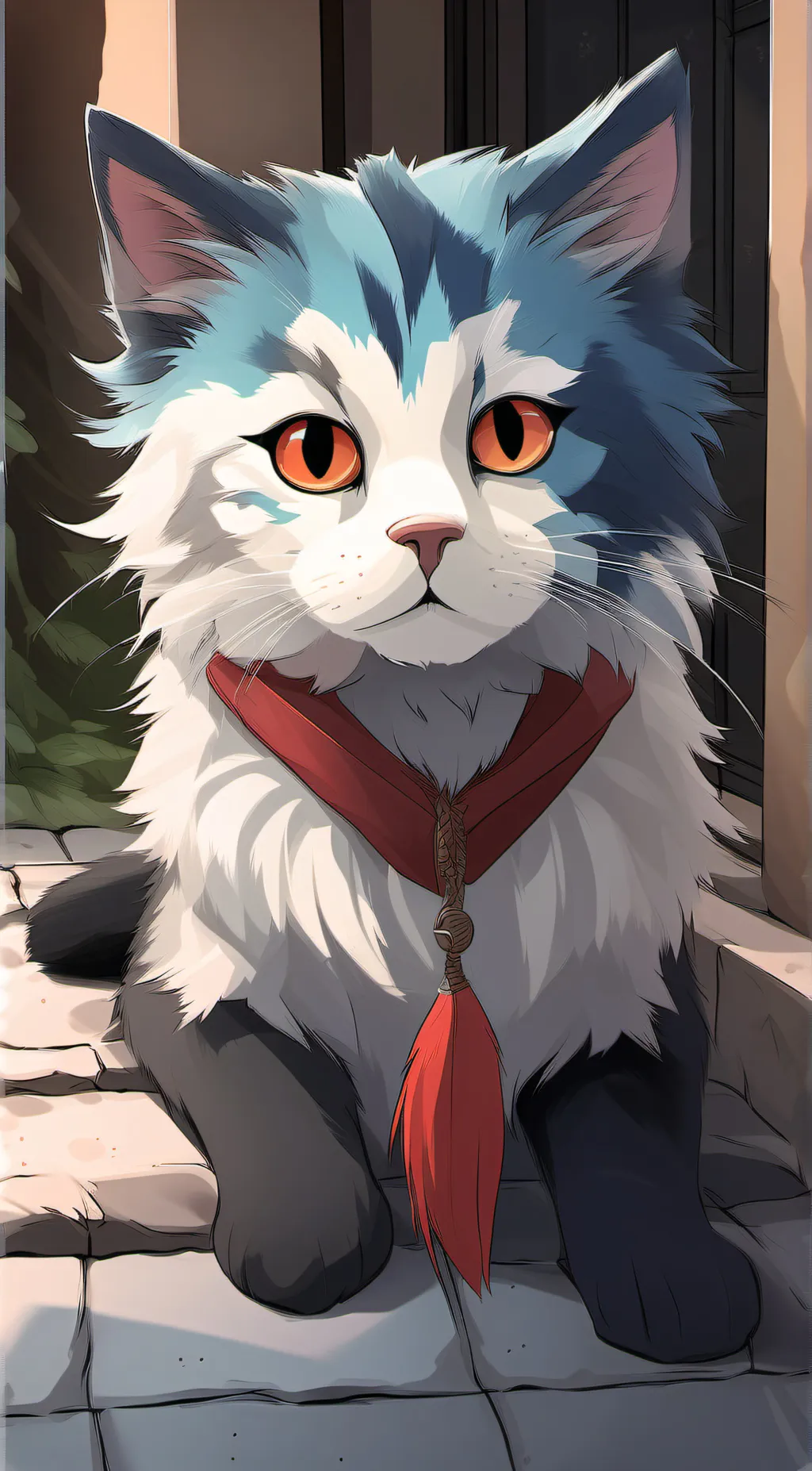 ai character: <Optimus kitty~~{> background