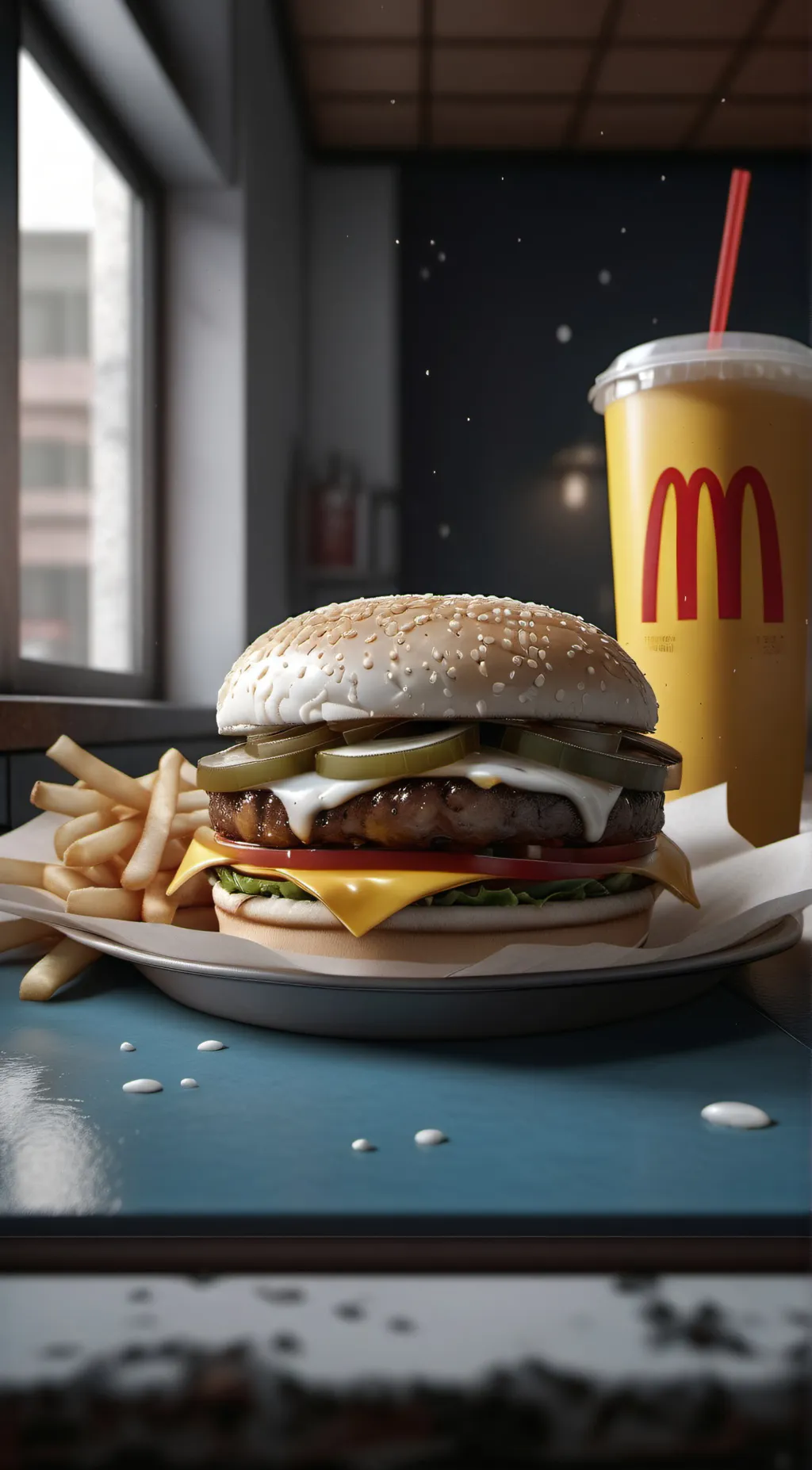 ai character: Mc Donalds  background