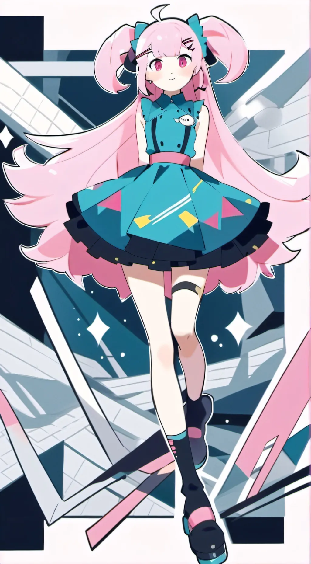 ai character: Miku but my style background