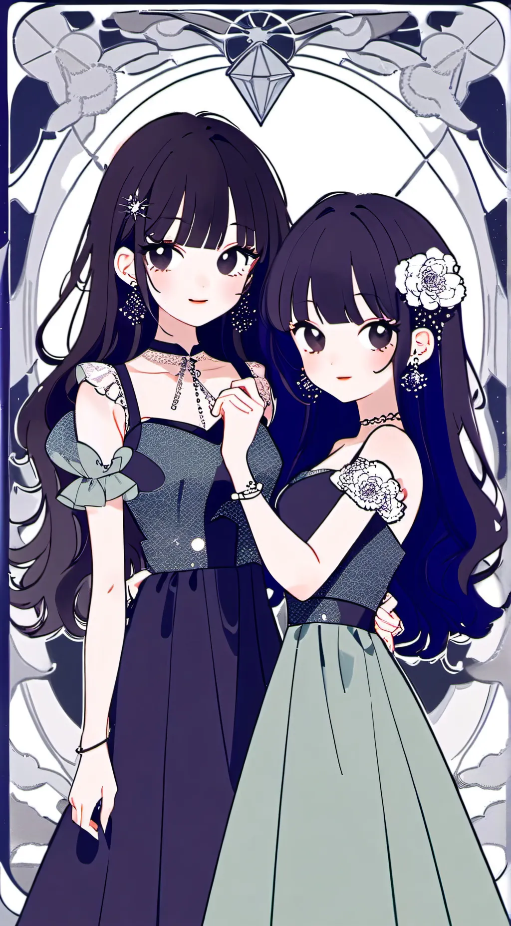 ai character: aubree and alice! background