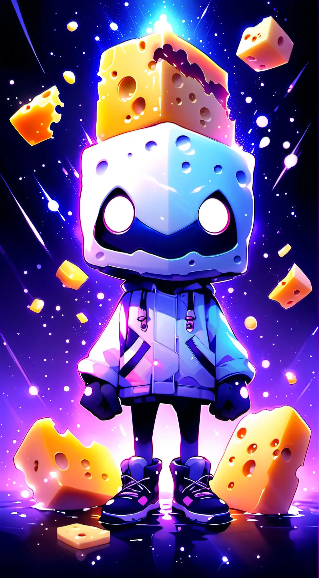 ai character: cheese boi background