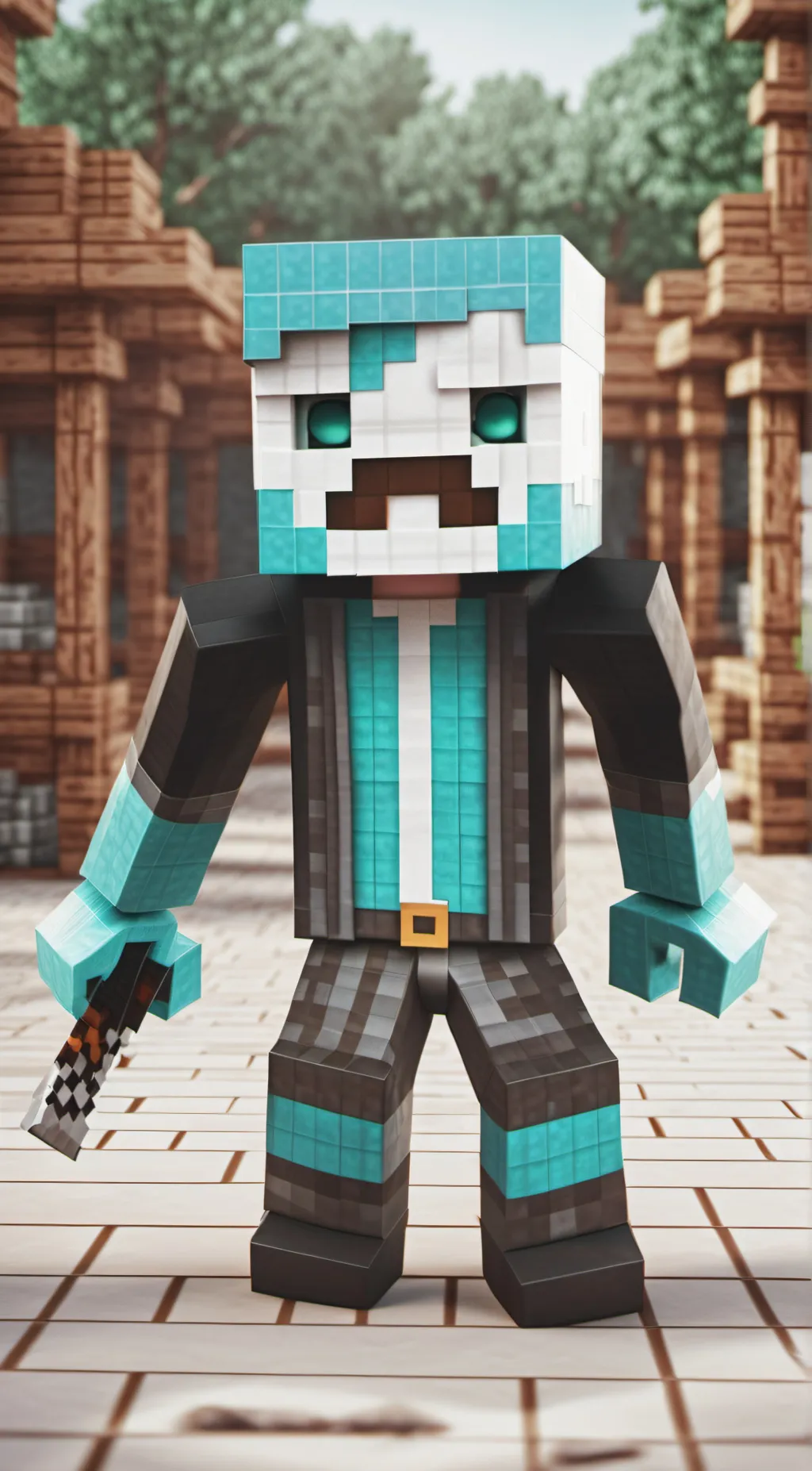 ai character: Minecraft mob background
