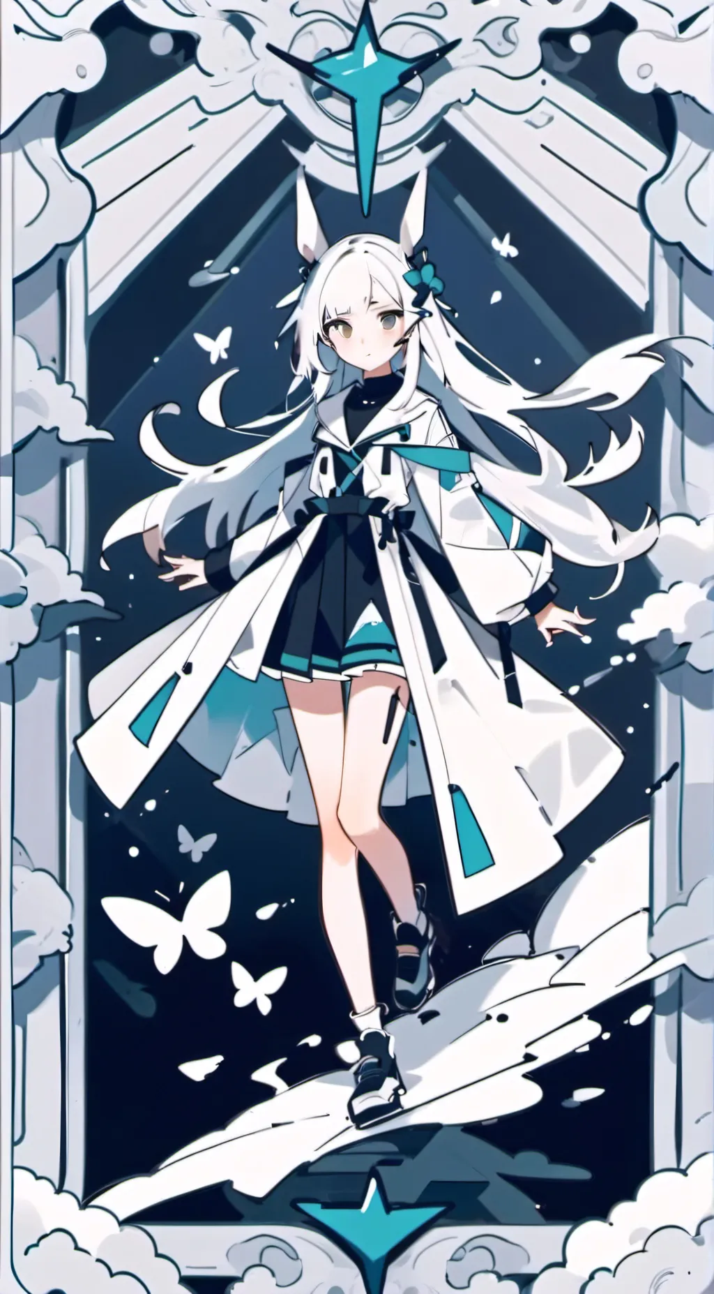 ai character: Bluey but mean background