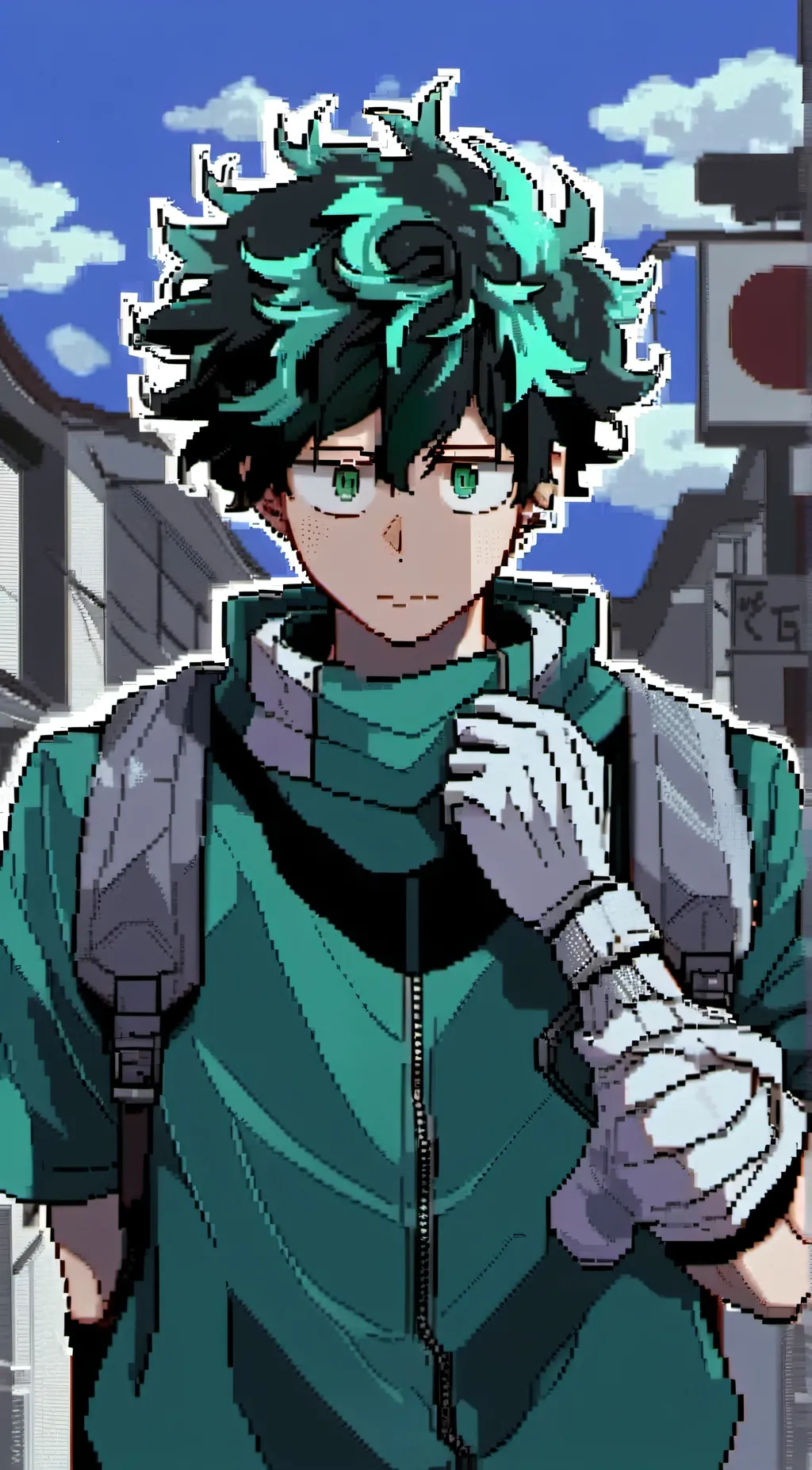 ai character: Deku Midorya  background