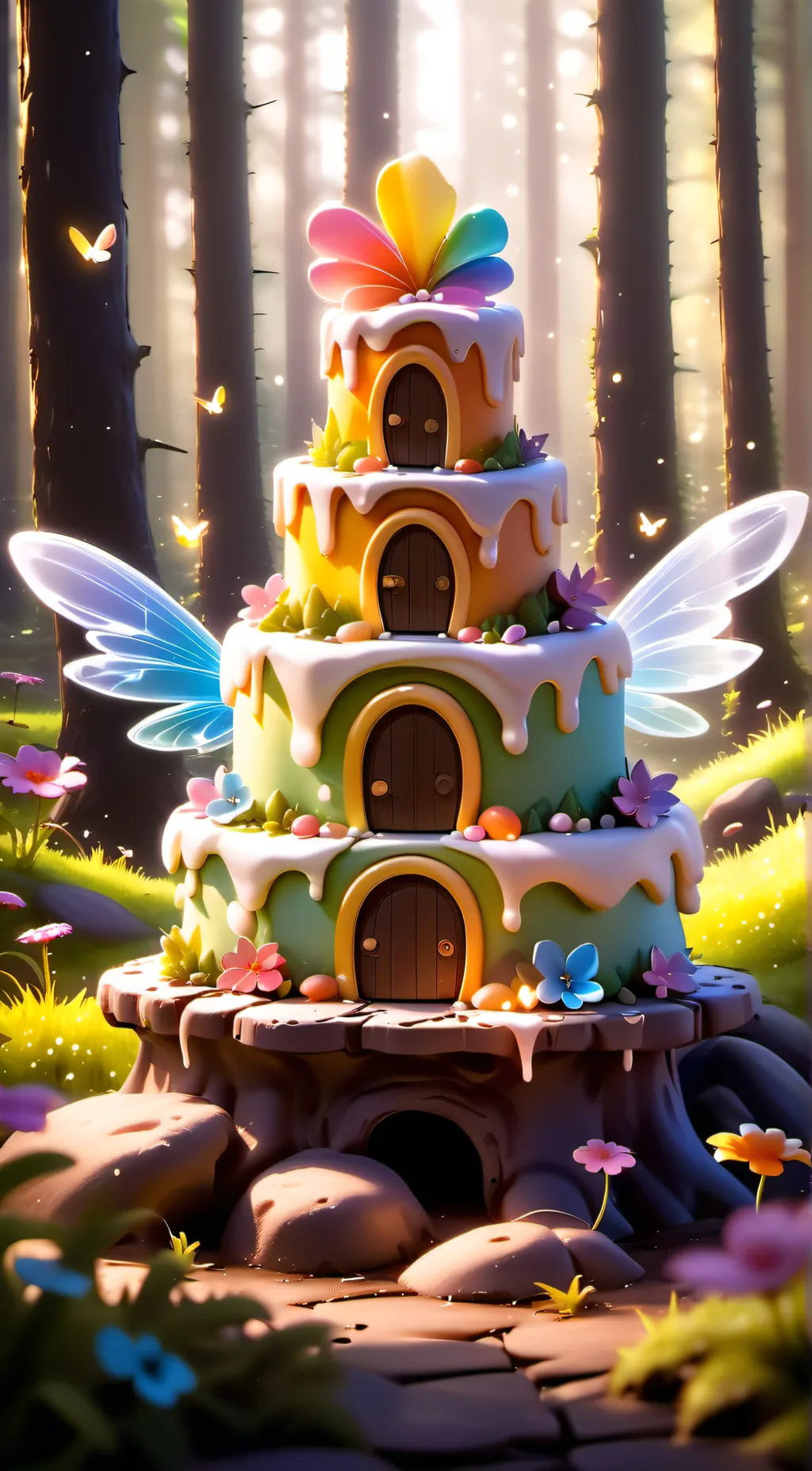 ai character: Birthday background