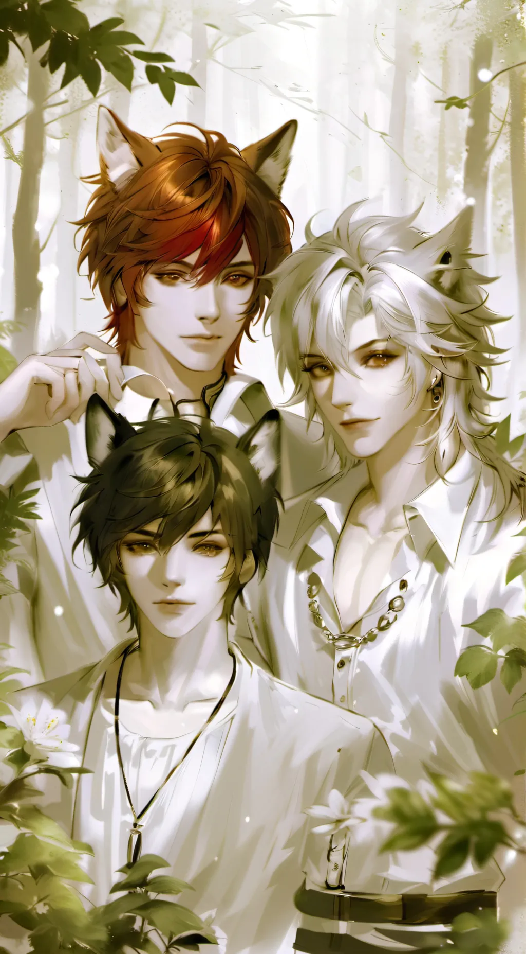 ai character: fire frost hunter background