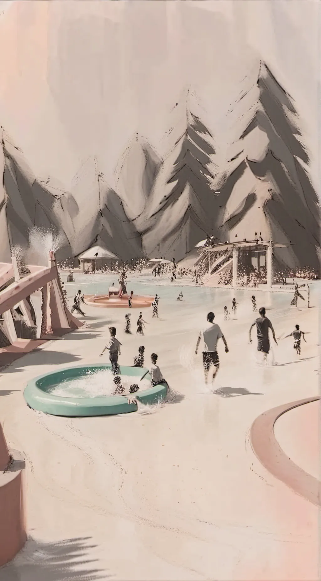 ai character: MD waterpark background