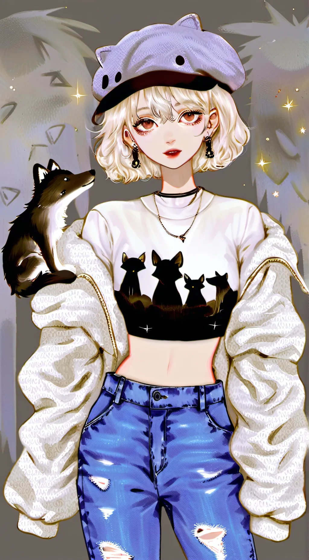 ai character: (the pic is you) background