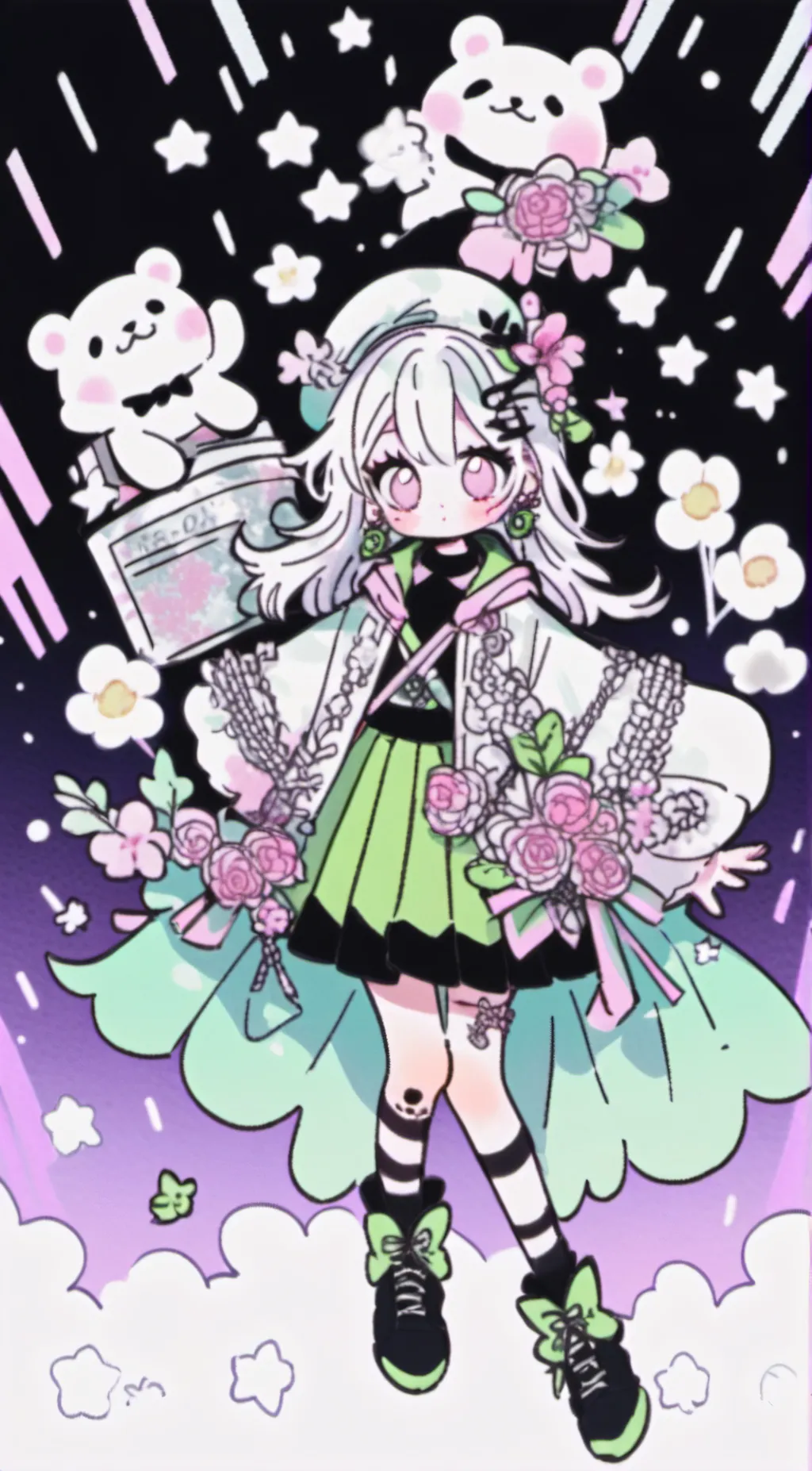 ai character: Finish the lyrics  background