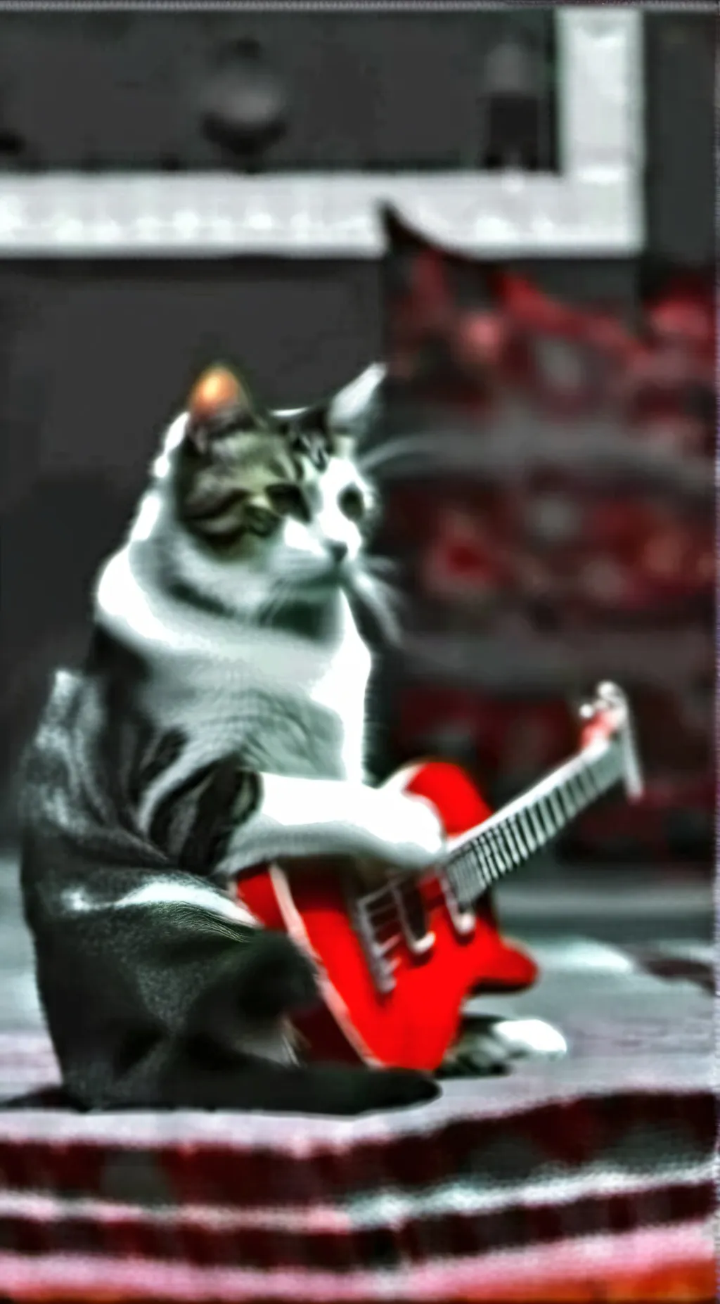 ai character: Guitar Cat background