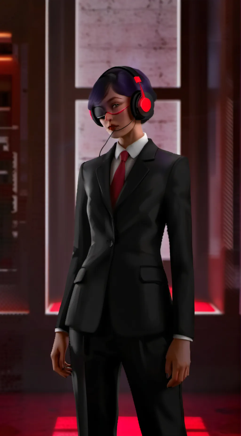 ai character: speaker woman background