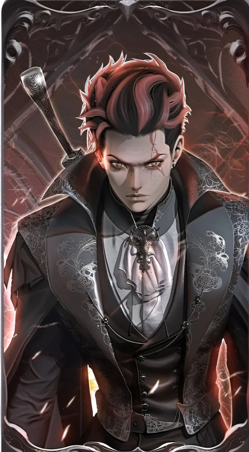 ai character: Vampire Enji background
