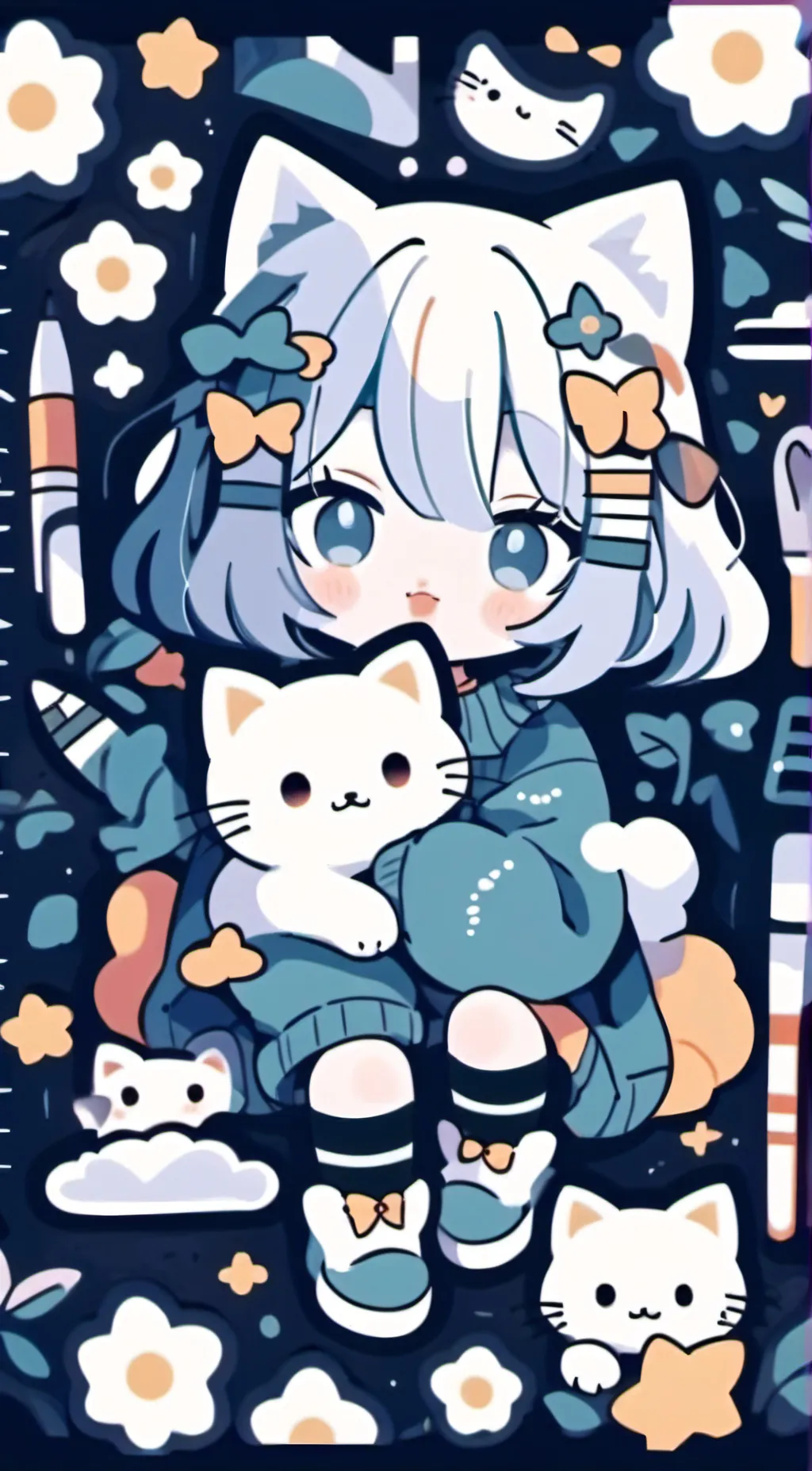 ai character: kitty  background