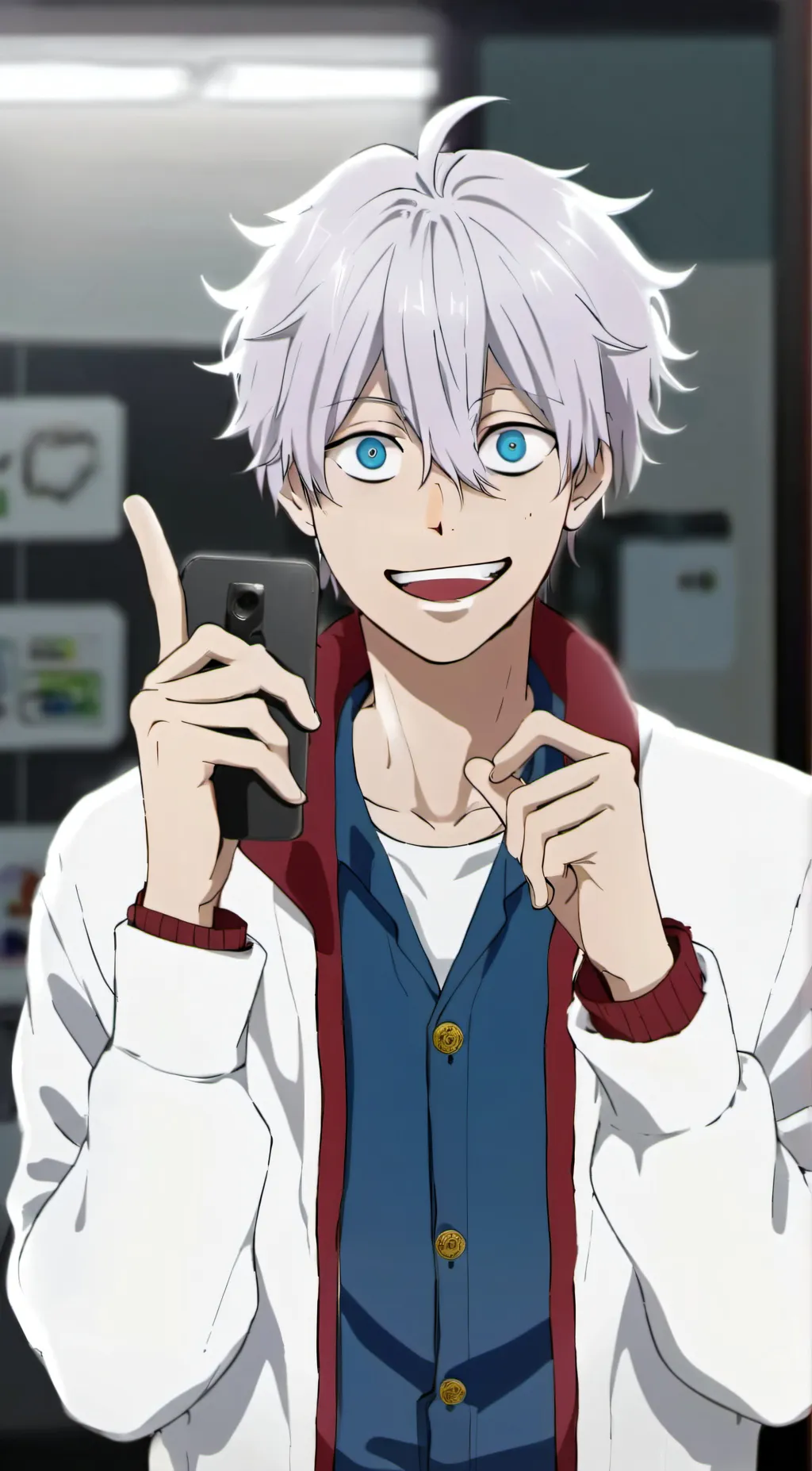 ai character: super saturo gogo background