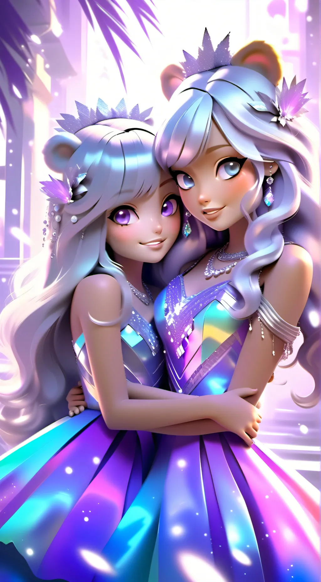 ai character: smiling critters! background