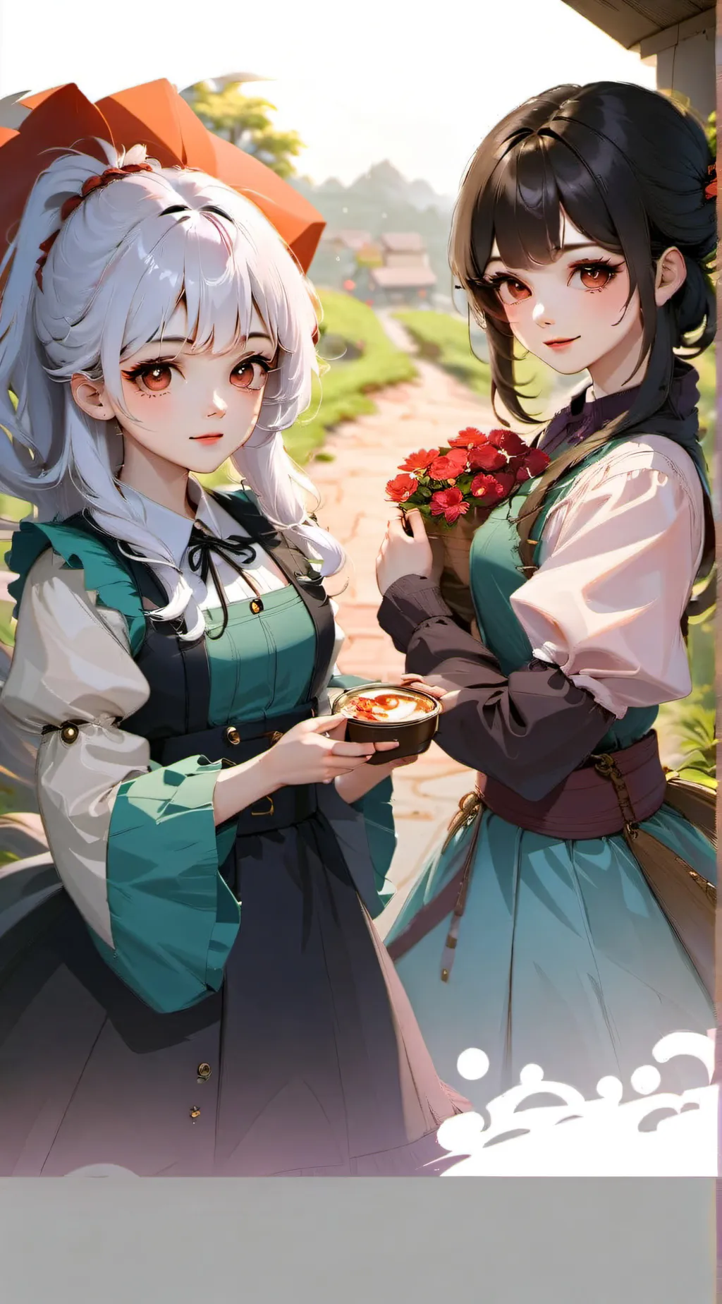 ai character: Lucia Emily and  background