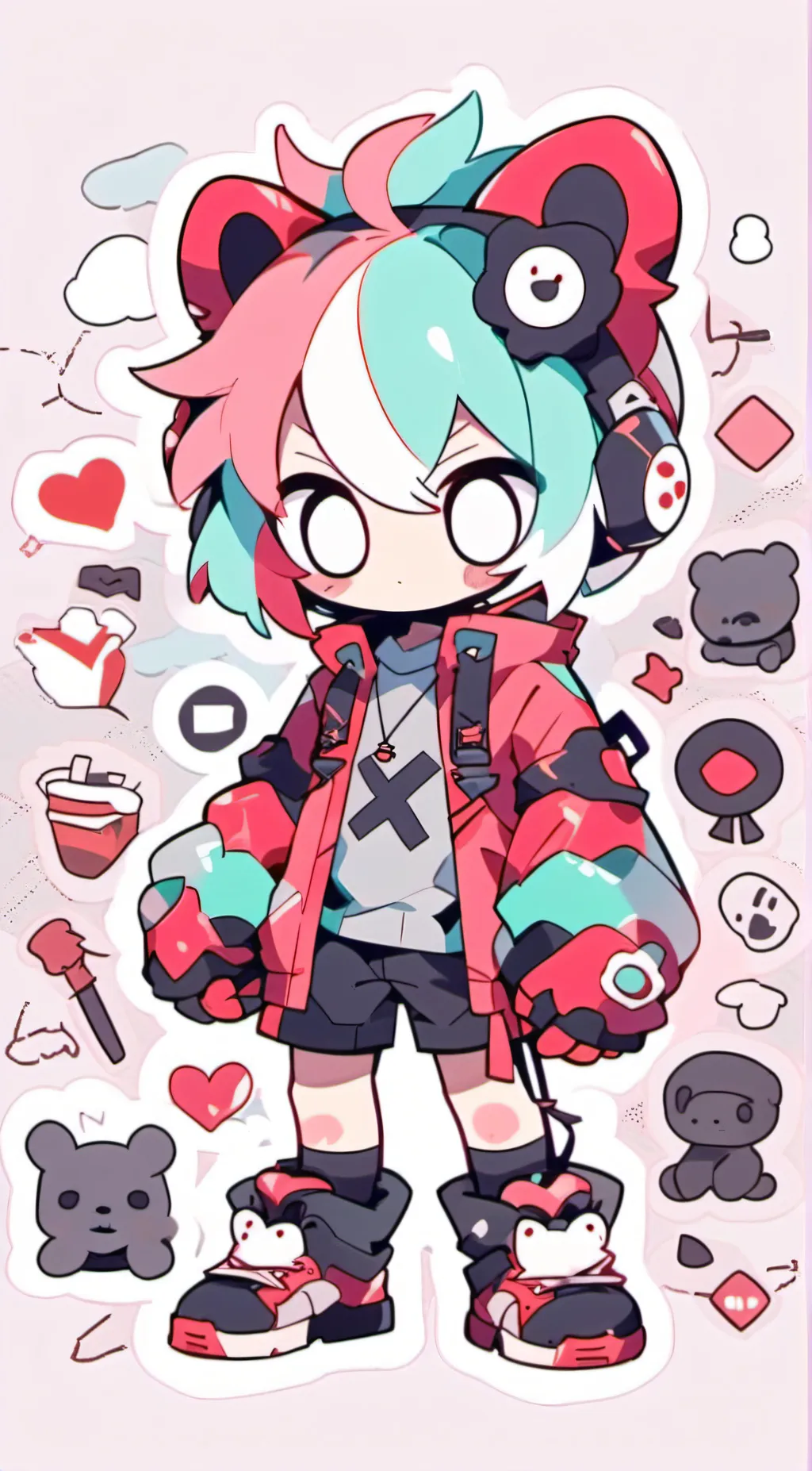 ai character: vox x p2 alastor  background