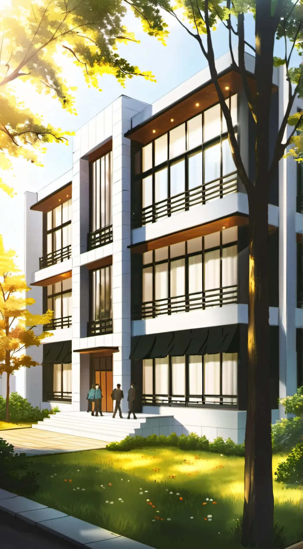 ai character: fake school couple background