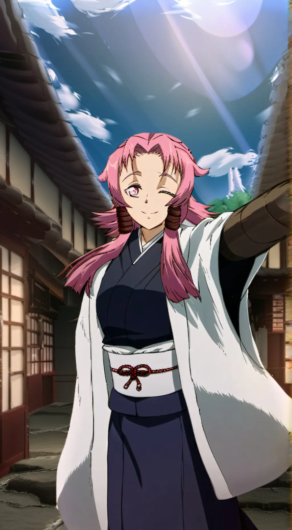 ai character: Mitsuri kanroij background