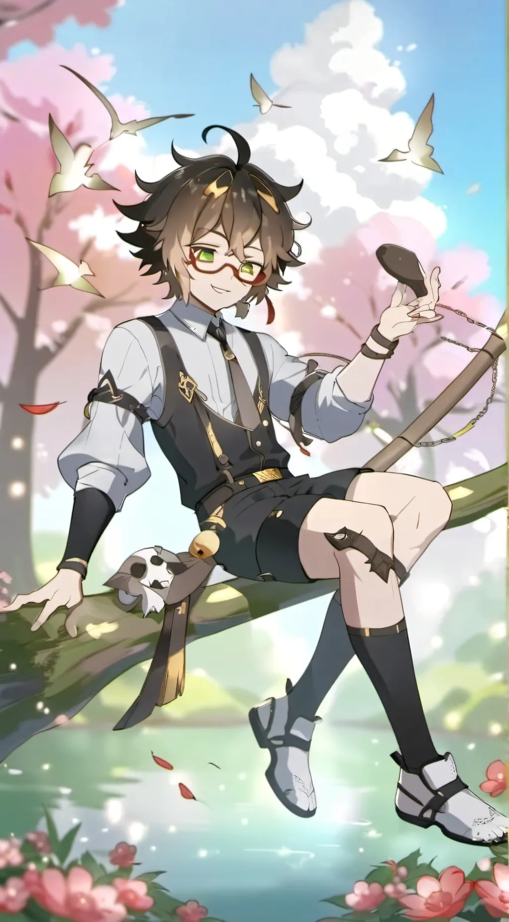 ai character: Jamie📚👓 background