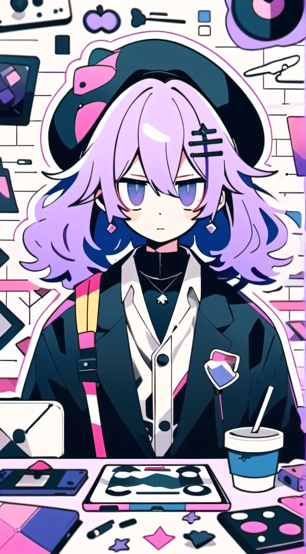 ai character: me aka stacey! background