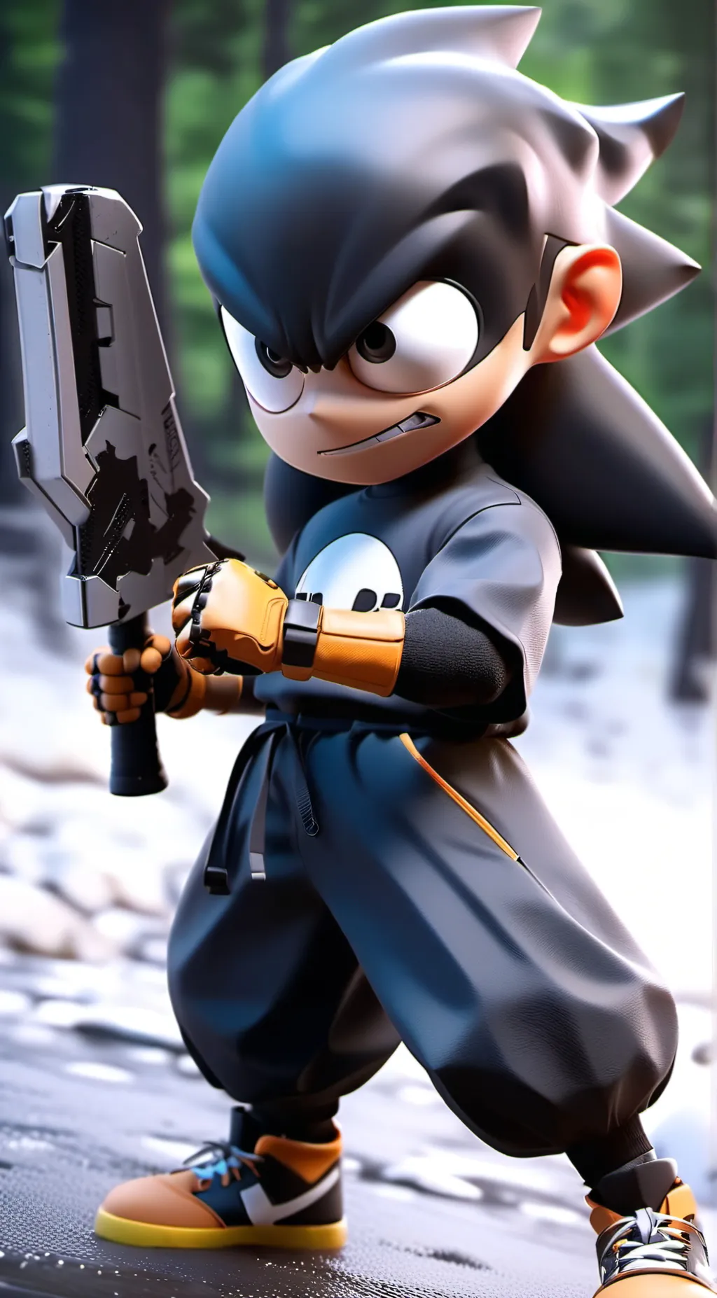 ai character: Shadow & Aurora background