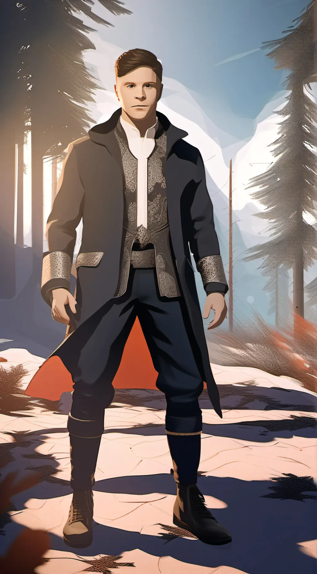 ai character: Gustav schäfer  background