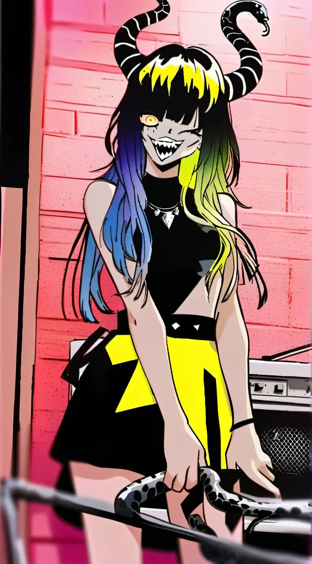 ai character: Static ⚡ background